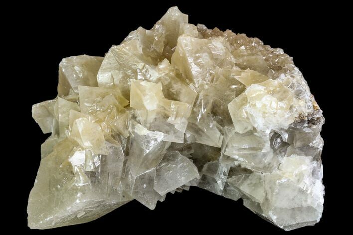 Fluorescent Calcite Crystal Cluster on Barite - Morocco #109232